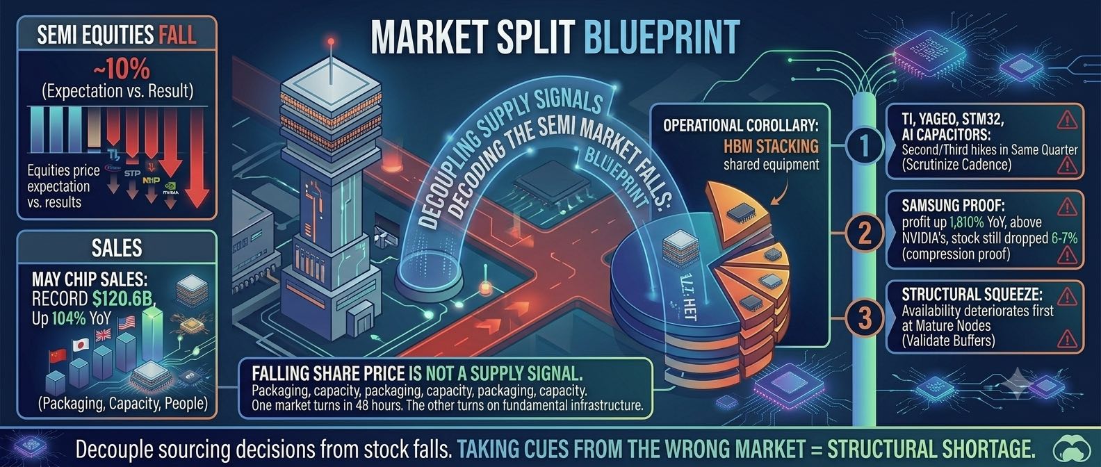Chip Stocks Just Gave Back 10% in Two Sessions — and Not a Single Part Got Easier to Buy