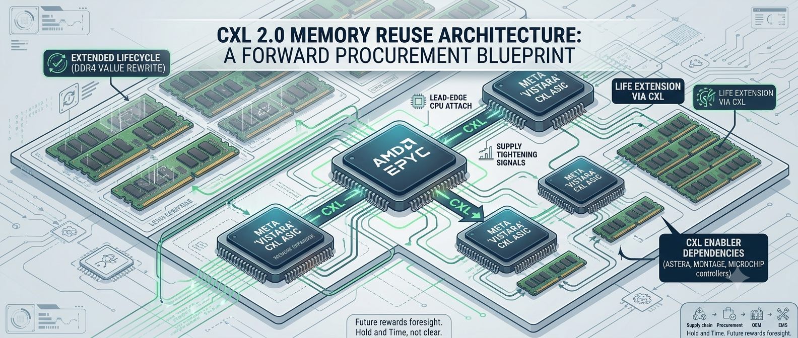 Meta Is Plugging Dead DDR4 Back Into Its Servers — and One Custom CXL Chip Just Rewrote What "Idle Memory" Is Worth