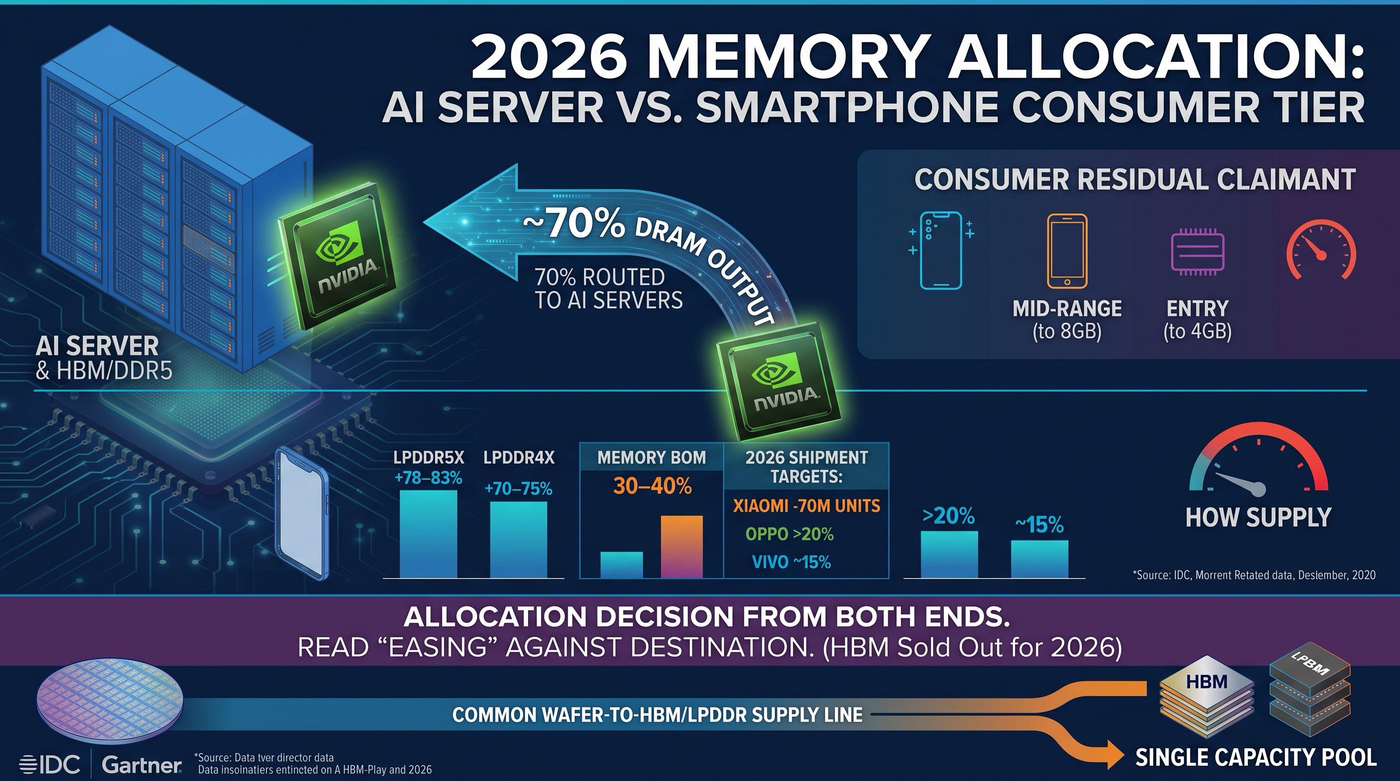 After AI Drained the Memory Pool: The Mobile DRAM Squeeze Is Killing the Cheap Phone — What Spot Buyers Should Actually Track