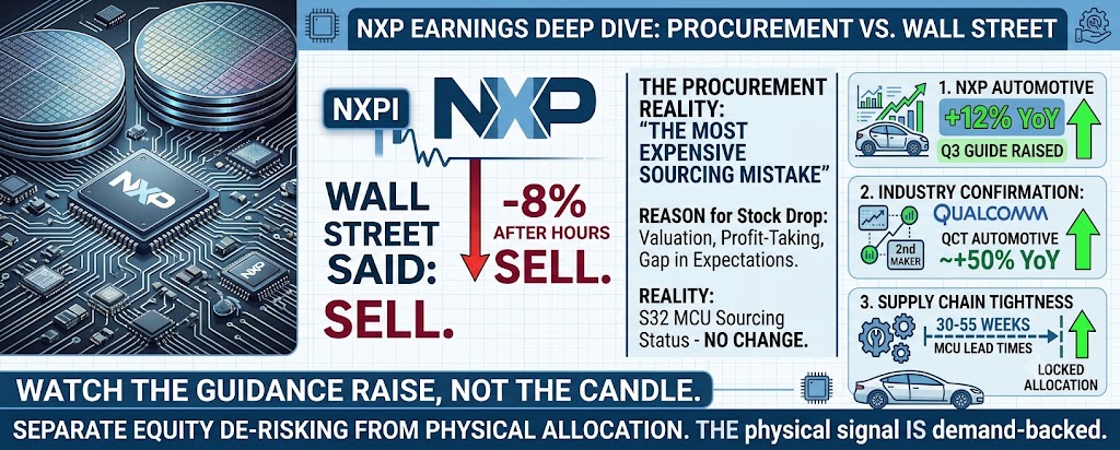 NXP Booked a Record Automotive Quarter and the Stock Still Fell 8% — The Spot-Buyer Read