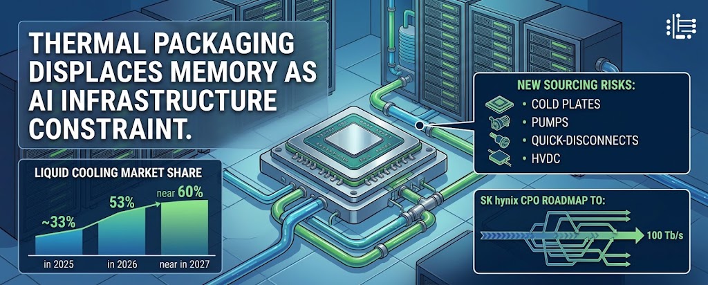 AI Racks Hit a Thermal Ceiling: How 1kW-Plus TDP Reshapes Data-Center Part Structure in 2026